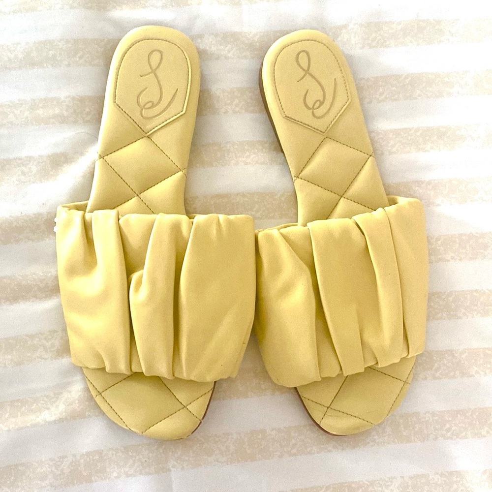 Sam Edelman Briar Slide Sandals, yellow, size 9.5